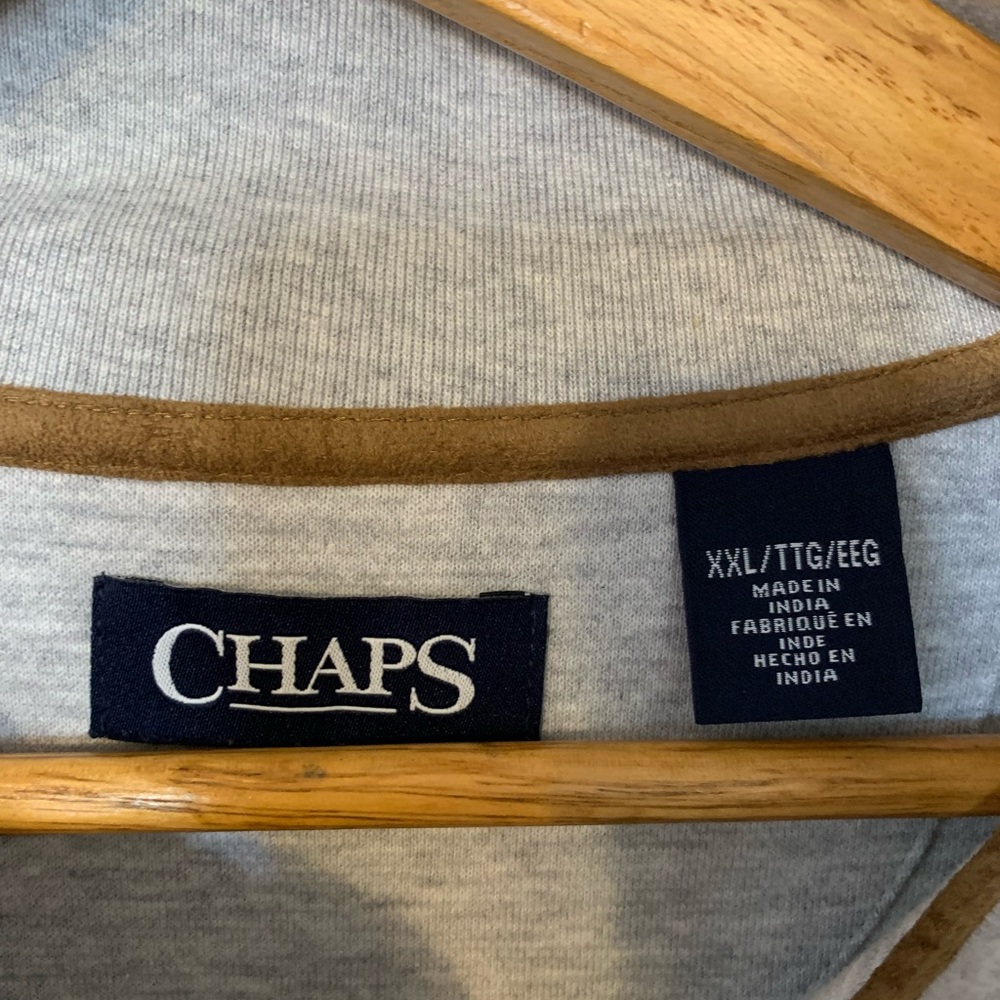 Chaps Light Gray Pullover - Picture 2 of 3
